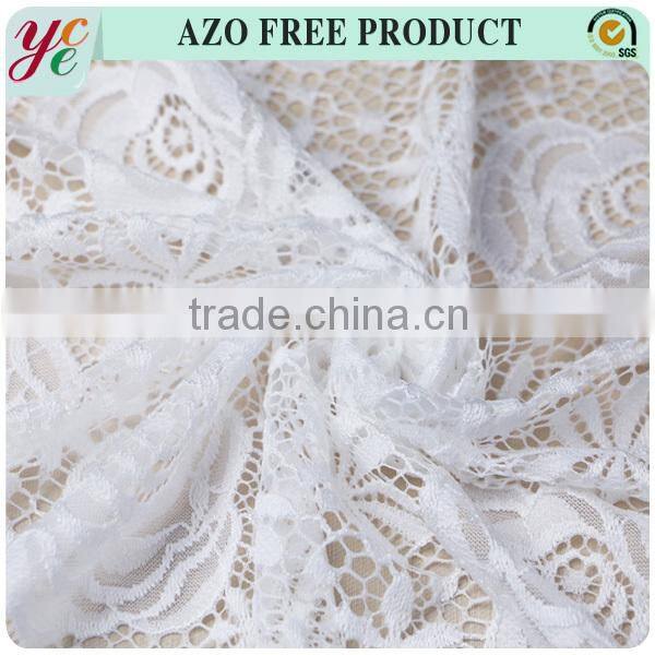 China supplier polyester nylon elastic lace african lace fabric for garment