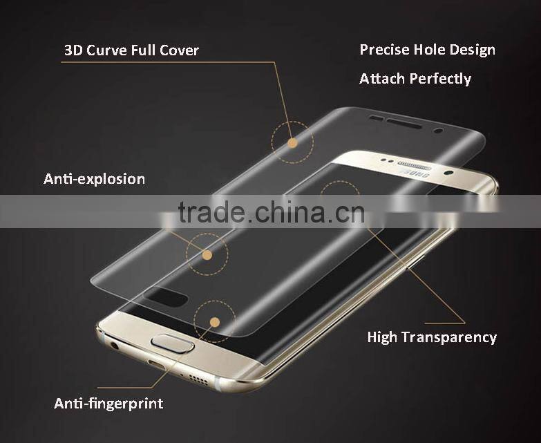 3D Full Curved PET Screen Protector For Samsung Galaxy S7 Edge flim,3D Round Toughed Film Screen for S7 for samsung s7 tpu film