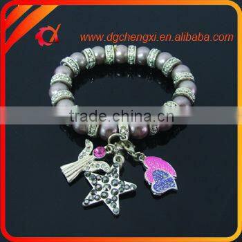 fashion link bracelet with garland charm
