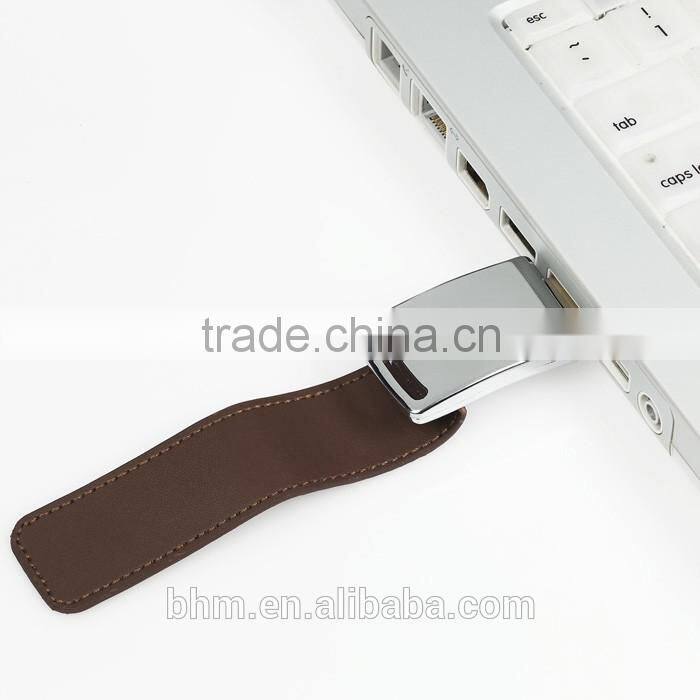 High speed ultra-thin leather usb memory stick, special usb flash drive