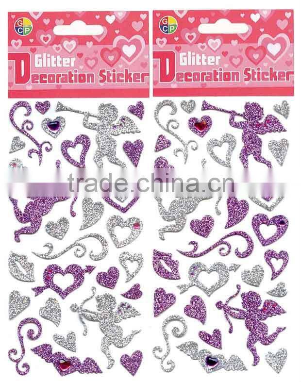 Glitter Stickers_Heart_Angel_Bear