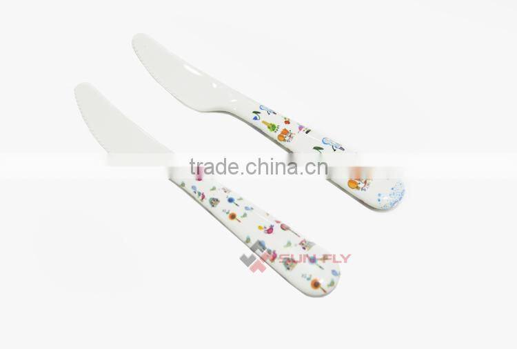 2016 Factory Wholesale plastic personalized children dinnerware Knife