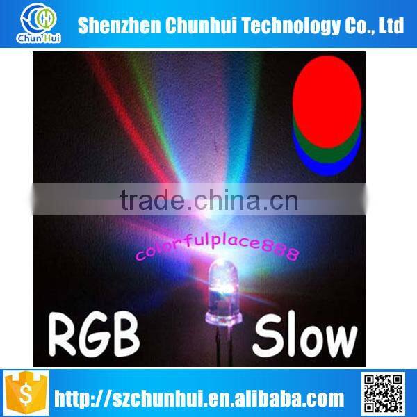 cheap price 2 PINS (7 colors) 5mm rgb led slow