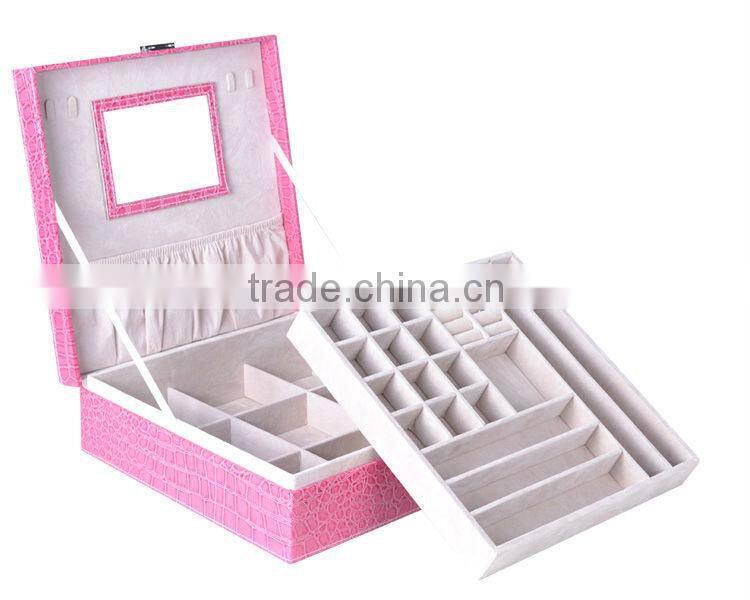 high quality faux leather square gift box
