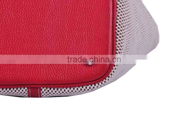 Summer lady canvas and leather Ladies handbags international brand