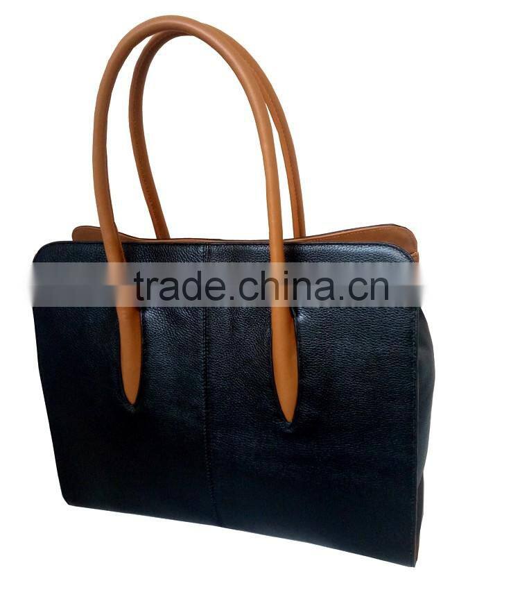China gorgeous brand handbags genuine leather tote hand bags western purses handbags