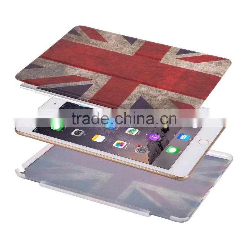 New Arrival Leather For Ipad 6 Magnetic Printed Case