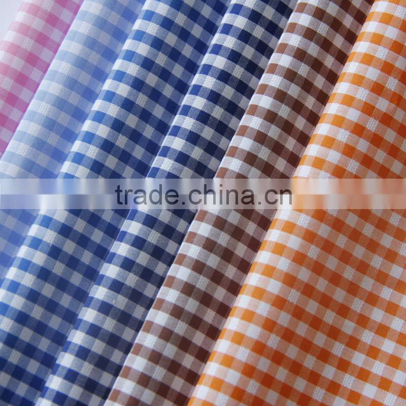 Yarn Dyed 100 Cotton Poplin Plaid Shirt Fabric