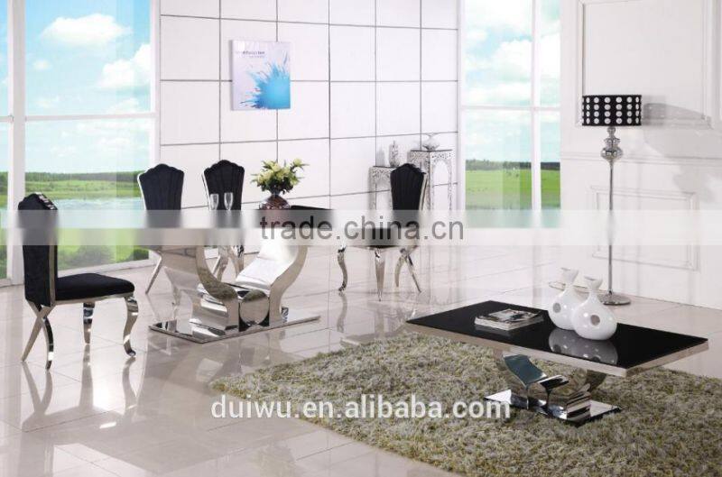 2016 ultra modern home furniture 201brushed stainless steel dining table