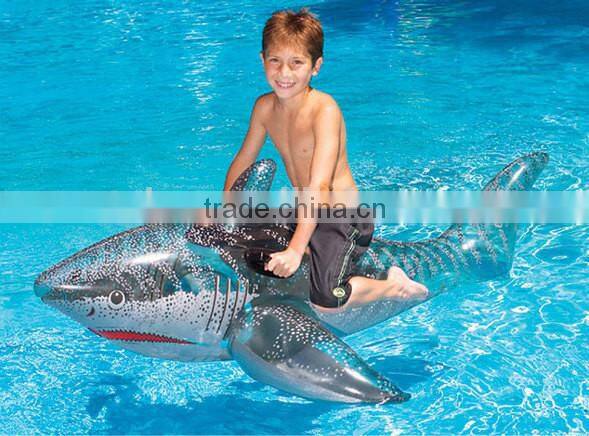 Summer Day Favorite can ride inflatable shark for swimming pool