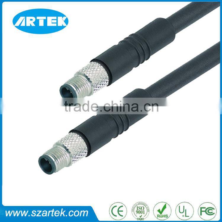 90 degree 4pin female m5 molded waterproof connector cable