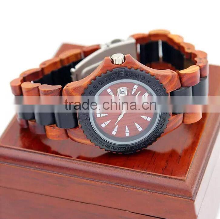 Handcraft Paorosa Quartz Wooden Watch with customized logo