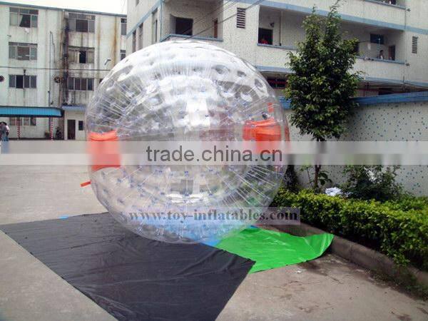 Qualified professional inflatable zorb ball with plug