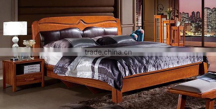 Solid Wood Bed Room Furniture Set Bedroom Unit Including Beds/Bed side cabinet/Chest/Dresser