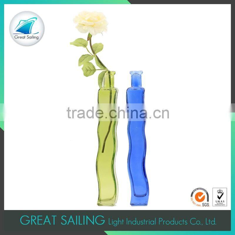irregular slim tall clear glass vases for single flower