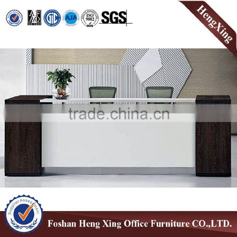 Elegant design melamine board light colour reception table(HX-5DE330)