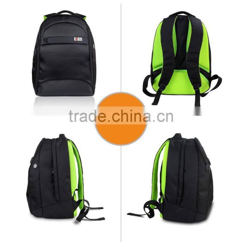 BUBM New arrived black custom nylon removable backpack laptop bags for 15inch