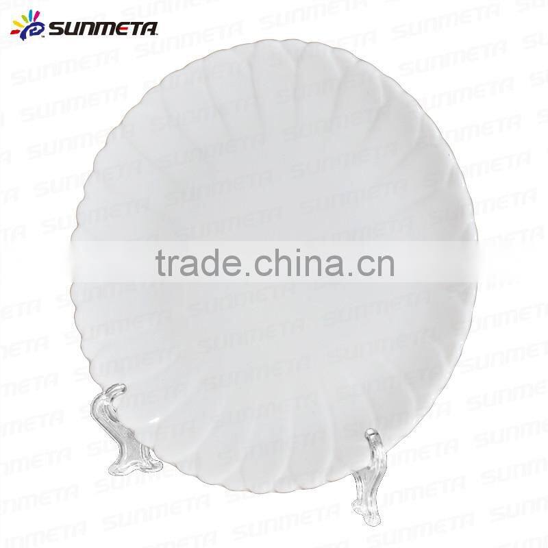 custom design ceramic plate 8 inch sublimation blanks plate