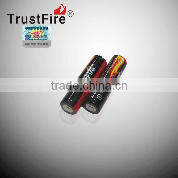 trustfire 3.7v 18650 2400mah high lithium battery for elctronic products