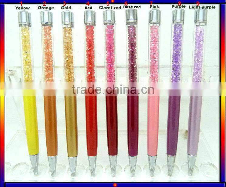 Free shipping SWS0054 diamond pocket mirror&crystal metal ball pen&crystal USB 2.0 flash driver Newest promotional gift sets