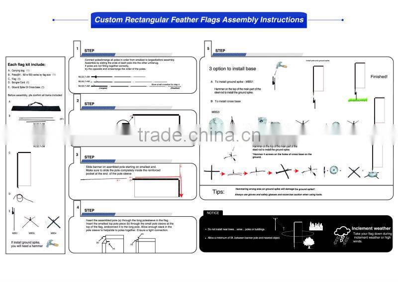 2014 Hot Sell Promotion Feather/Beach flags