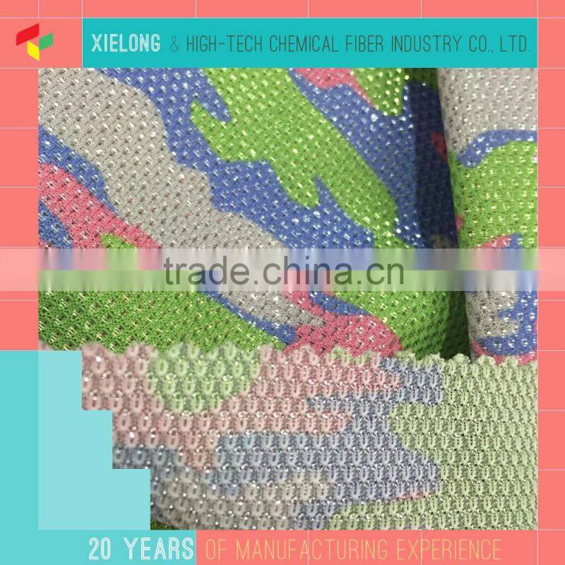 Polyester jacquard knitting fabric for shoes