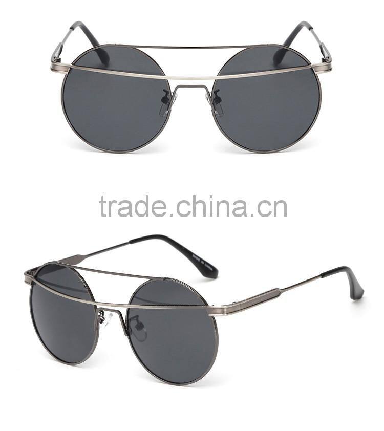 good price and high quality alloy frame round fashion sunglasses for woman