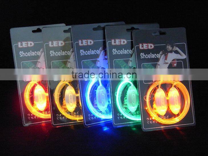 High quality LED Shoelaces with Continuous and 2 Blinking Modes Flash Lighting the Night for Party Hip-hop Dancing