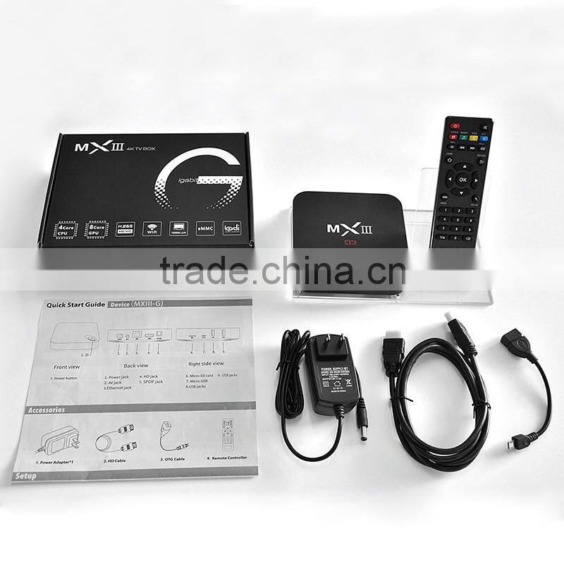 2016 the newest ODM MX3-G Amlogic S812 Quad Core TV BOX
