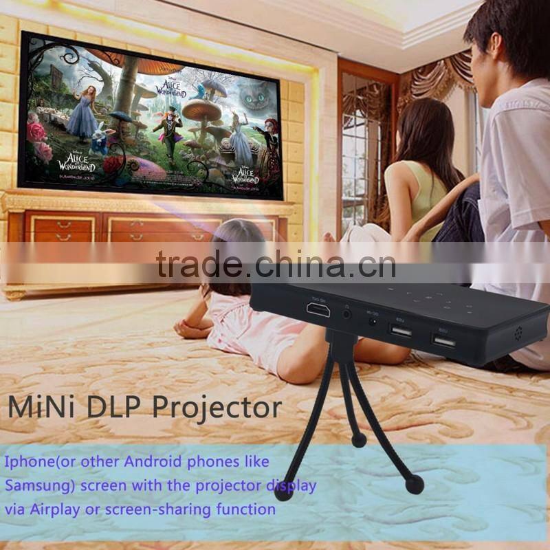 2016 High Lumens Mini Projectors P8 with buletooth Android smart tv box Projectors