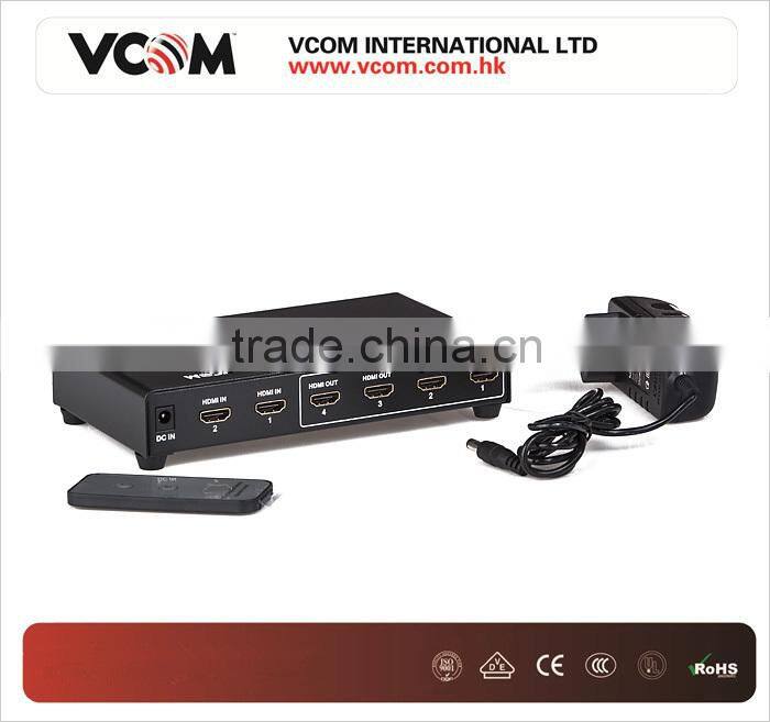 2015 New 2 in 4 Out HDMI Switch Splitter Supports 3D 1080P