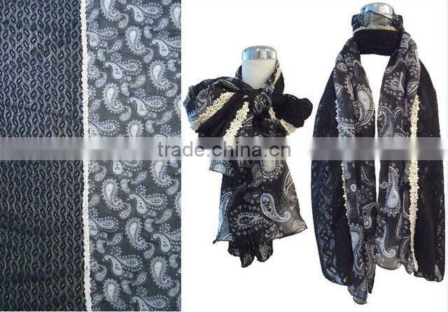 new arrival muti-color Coconut palm figure gauze scarf