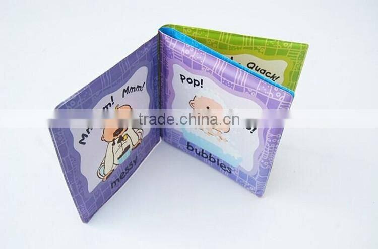 Custom design baby toy soft PVC waterproof bubble baby bath book