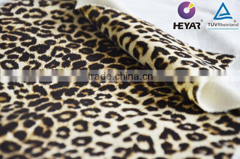 Animal Skin Design Cotton Leopard Print Velvet Fabric
