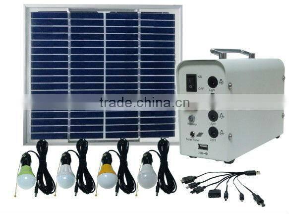 10w Portable Solar Lighting for home using with mobile charger