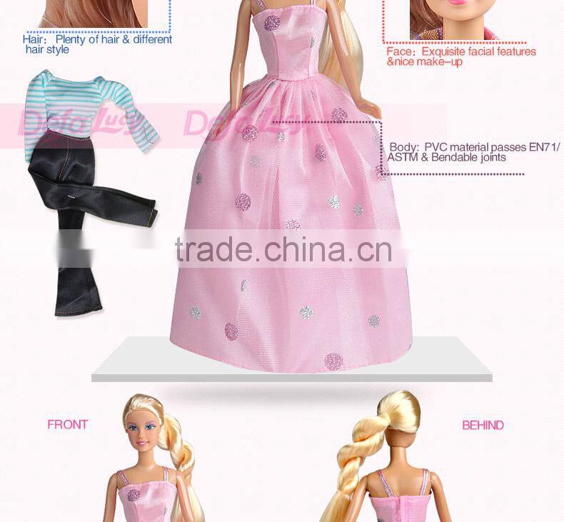 Plastic Vinyl Kids Dolls Fashion Royalty Dolls With AZO FREE Dresses Accessories