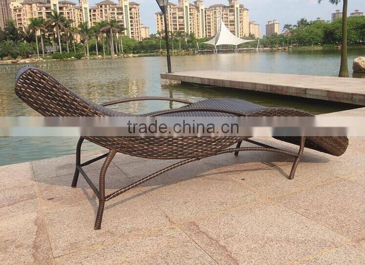 outdoor wicker rattan chaise sun beach pool lounge furniture