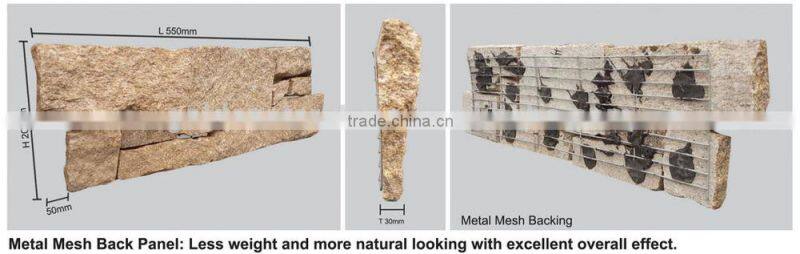 Hot Saled Gray Granite Exterior Natural Stone Wall Decoration