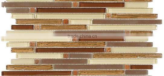 wall mosaic tiles stickers for interior wall paneling (crystal glass)