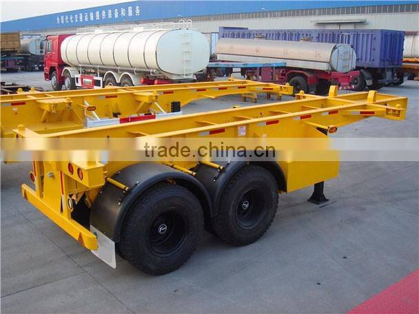 2 axles 20ft container trailer chassis