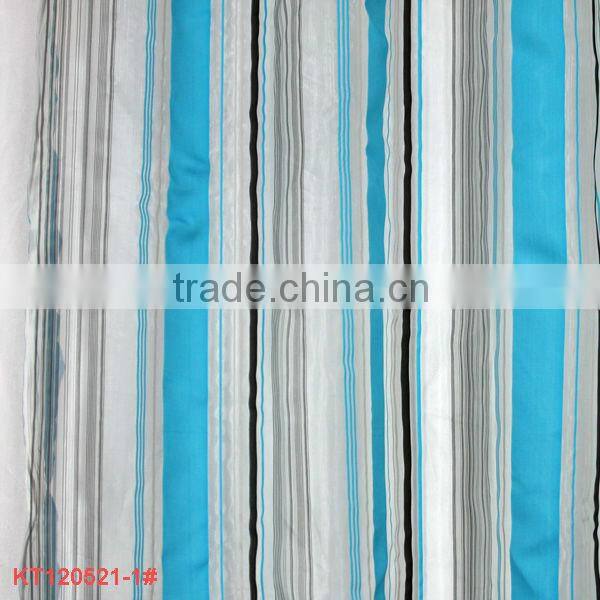 15 Colors Available Without MOQ With Stripe Sheer Silk Curtains argia blokeatzen gortinak