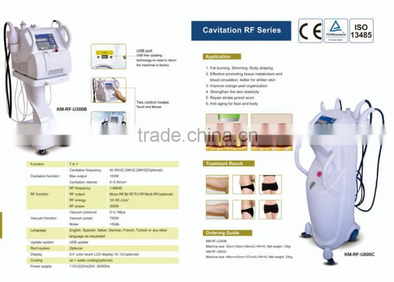 Hot sale portable Ultrasonic RF Vacuum Cavitation Machine for weight loss