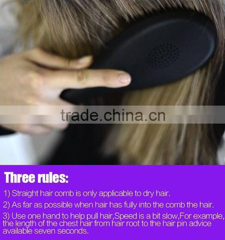 Purple Straight Comb Auto Electric Hair Straightener Brush