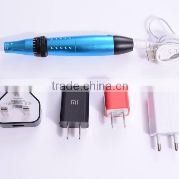 2016 rechargeable derma pen electric micro needles pen beauty equipment derma roller meso pen