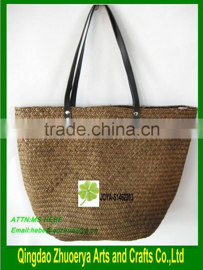 Large straw beach bag