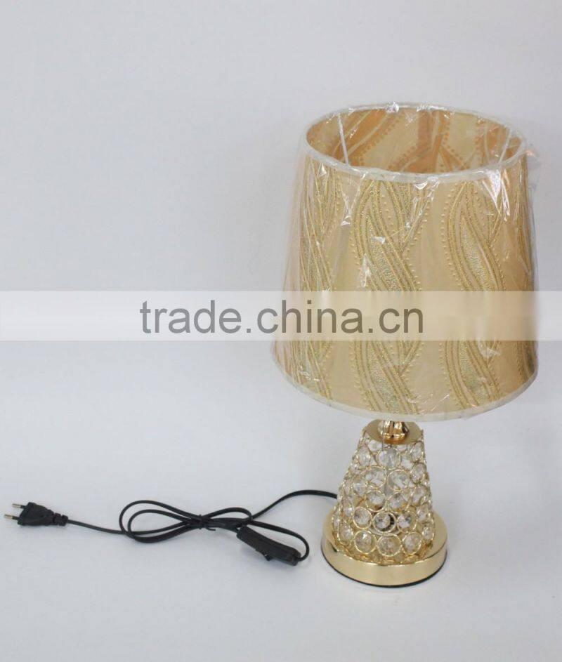 No.1 yiwu exporting commission agent wanted fashion cheap modern crystal bedside lamp table lamp