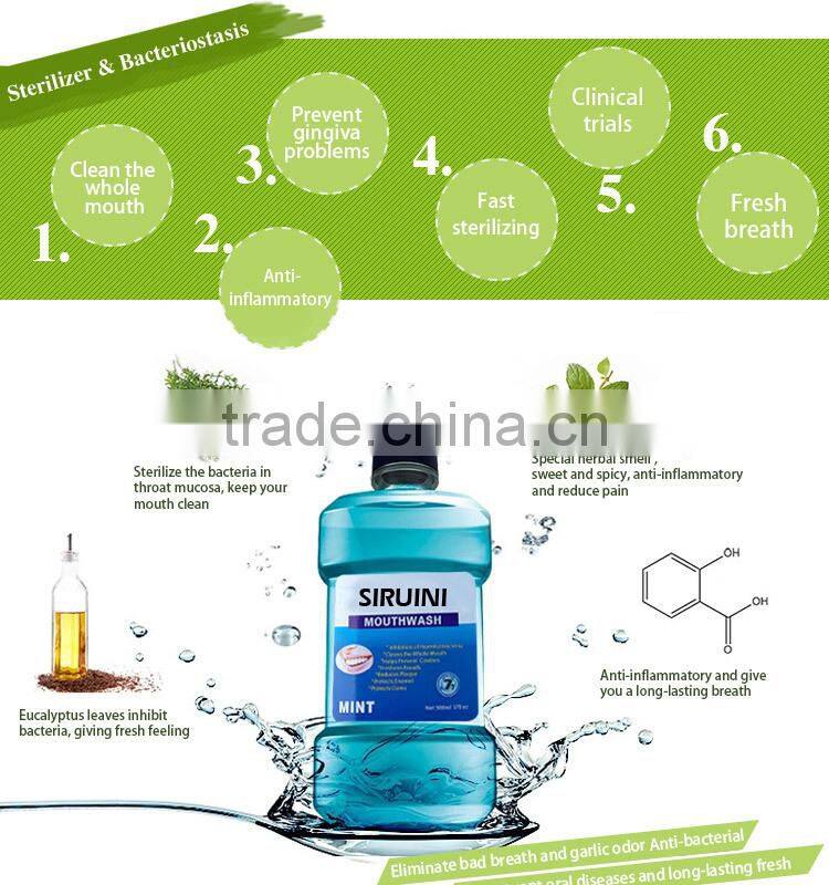 Private label chlorhexidine mouthwash 500ml