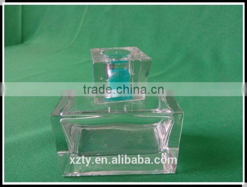 90ml rectangular glass perfume bottles with plastic cap