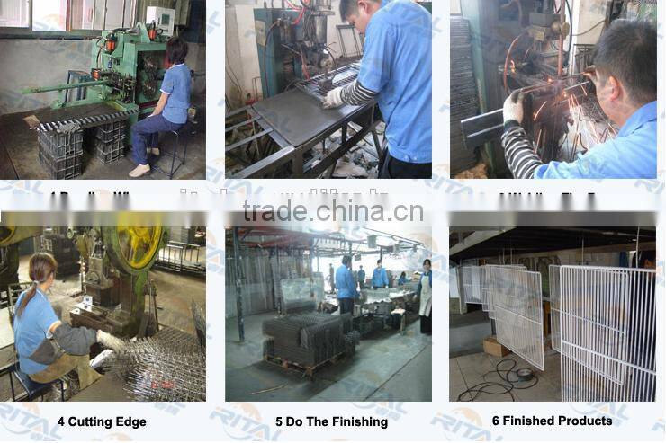 black dog use fence powder coated material dog kennel fence panel