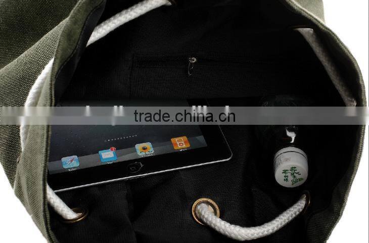 Boyish and Girlish Simple Sport Basketball Bag Canvas Backpack (BWY057)